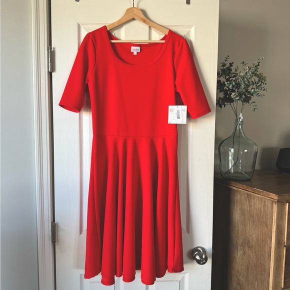LuLaRoe Dresses & Skirts - LuLaRoe Red Nicole Dress XL NWT
